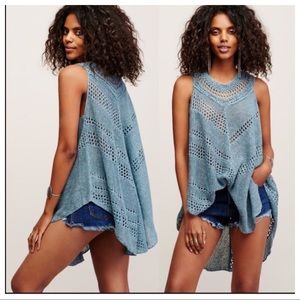 NWT! Free People Rhiannon Linen Blend Poncho